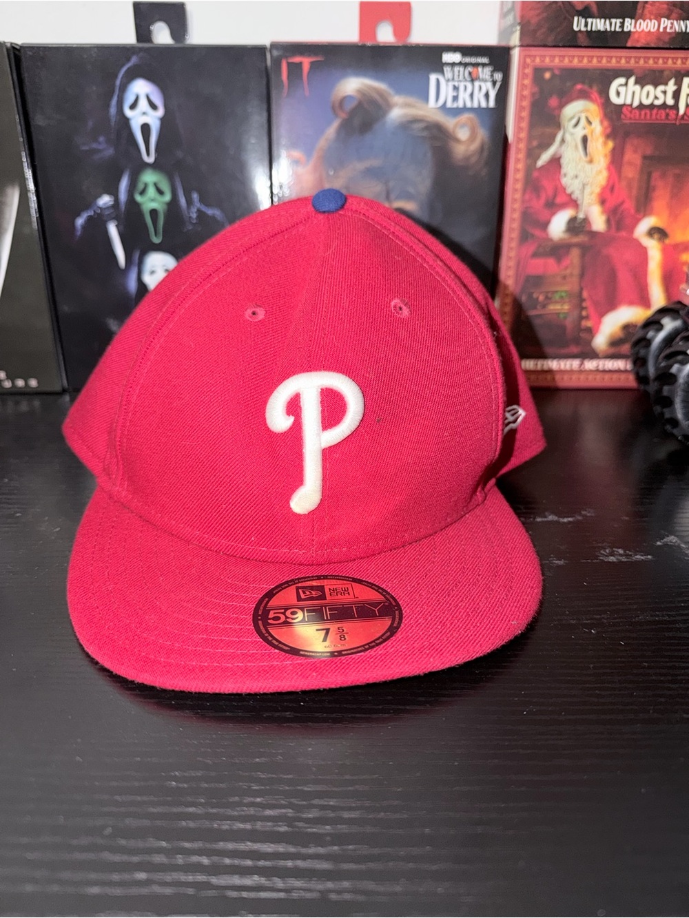 New Era Kids Red Philadelphia 'P' Baseball Cap with White Logo